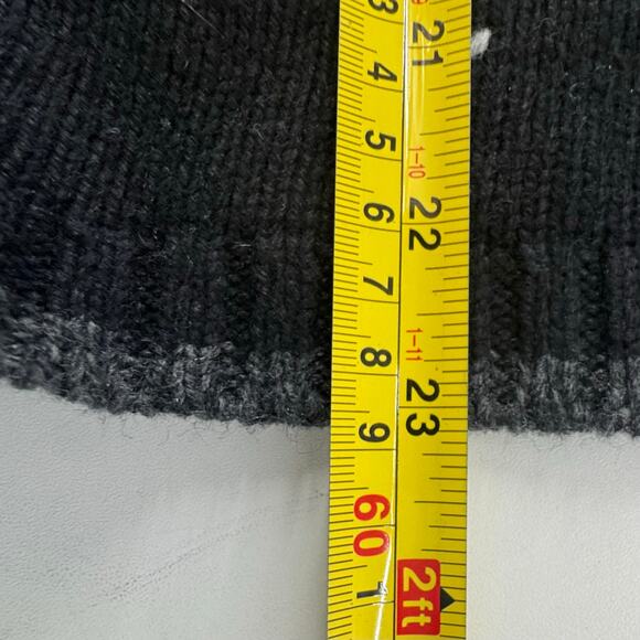 Croft Barrow Cardigan Birds Cardigan Zipper Black Holiday Winter Size Medium - Picture 7 of 8